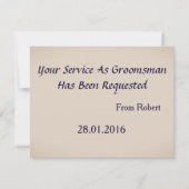 Suitup Werden Sie mein Bestman Glitzer Einladung (Rückseite)