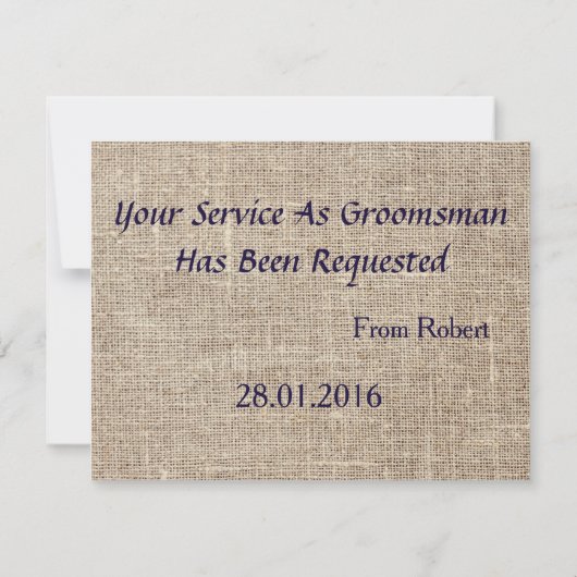 Suitup Werden Sie mein Bestman-Glitzer sein Einladung (Rückseite)