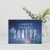 Suitup Werden Sie mein Bestman sein Einladung (Stehend Vorderseite)