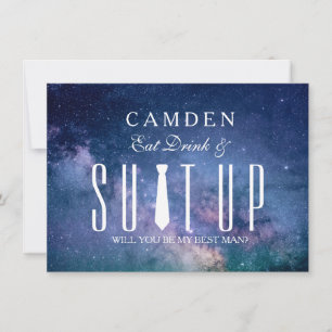 Suitup Werden Sie mein Bestman sein Einladung