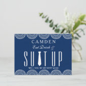 Suitup Werden Sie mein Bestman sein Einladung (Stehend Vorderseite)