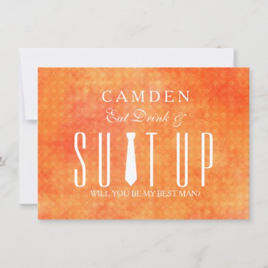 Suitup Werden Sie mein Bestman sein Einladung (Vorderseite)