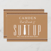 Suitup Werden Sie mein Bestman sein Einladung (Vorne/Hinten)