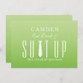 Suitup Werden Sie mein Bestman sein Einladung (Vorne/Hinten)