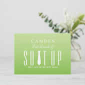 Suitup Werden Sie mein Bestman sein Einladung (Stehend Vorderseite)