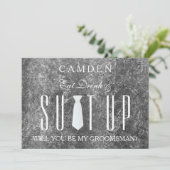 Suitup Werden Sie mein Trauzeuge Einladung (Stehend Vorderseite)