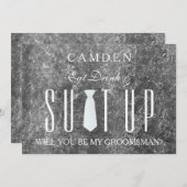 Suitup Werden Sie mein Trauzeuge Einladung (Vorne/Hinten)