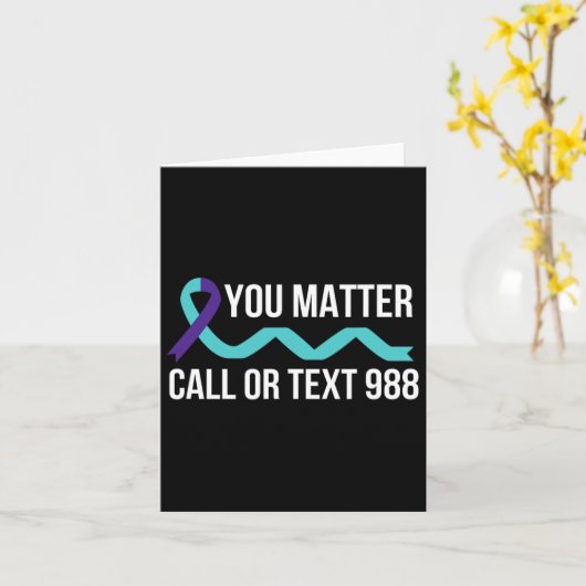 Suizid Awareness Prevention 988 Hotline Shirt - Y Karte (Gelbe Blume)