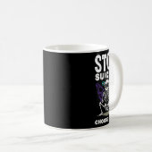Suizid beenden Wählen Sie Leben Selbstmord Bewusst Kaffeetasse (VorderseiteRechts)