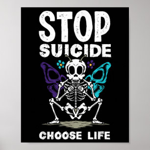 Suizid beenden Wählen Sie Leben Selbstmord Bewusst Poster