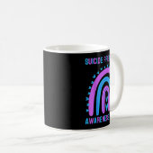 Suizid-Bewusstsein Prävention Regenbogen-Herz Mutt Kaffeetasse (VorderseiteRechts)