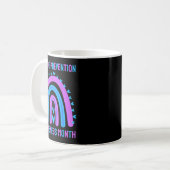 Suizid-Bewusstsein Prävention Regenbogen-Herz Mutt Kaffeetasse (Vorderseite Links)