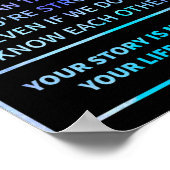 Suizid Bewusstseinsverhütung Semicolon Psychische  Poster (Ecke)