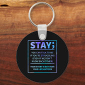 Suizid Bewusstseinsverhütung Semicolon Psychische  Schlüsselanhänger (Rückseite)