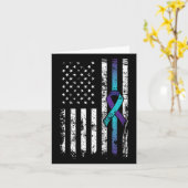 Suizid Depression American Flag Prevention Awaren Karte (Gelbe Blume)