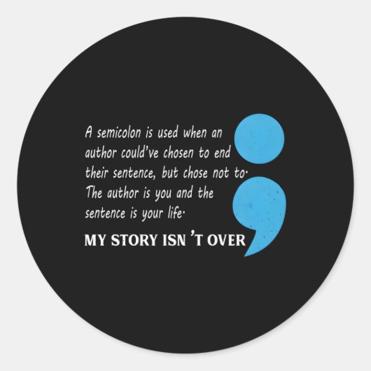 Suizid Depression Bewusstsein Runder Aufkleber (Vorderseite)