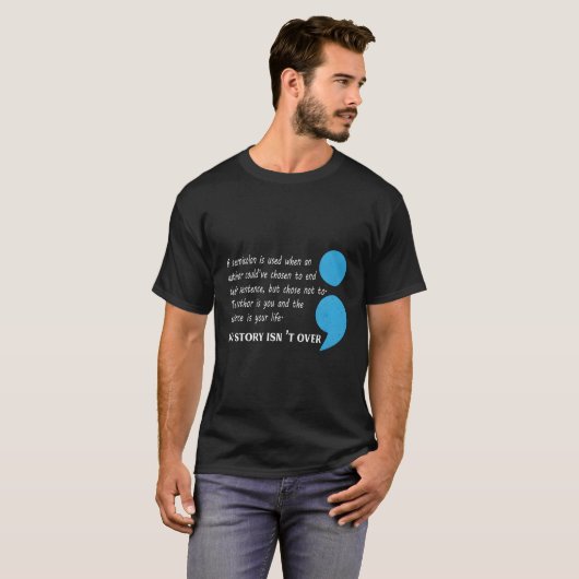 Suizid Depression Bewusstsein T-Shirt (Vorne ganz)