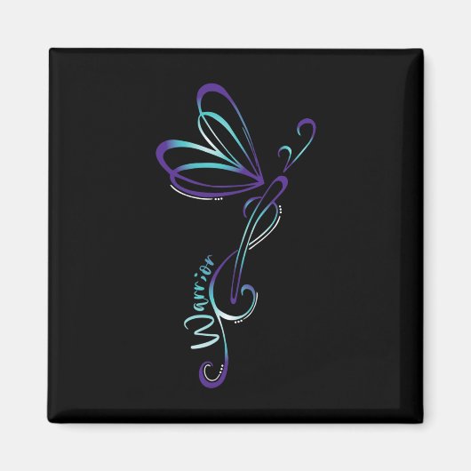 Suizid Depression Dragonfly Prävention Bewusstsein Magnet (Vorne)