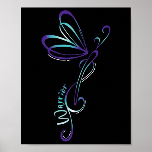 Suizid Depression Dragonfly Prävention Bewusstsein Poster (Vorne)