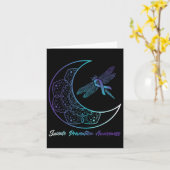 Suizid Depression Moon Dragonfly Prevention Aware Karte (Gelbe Blume)