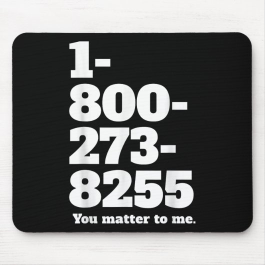 Suizid Hotline-Nummer Mousepad (Vorne)