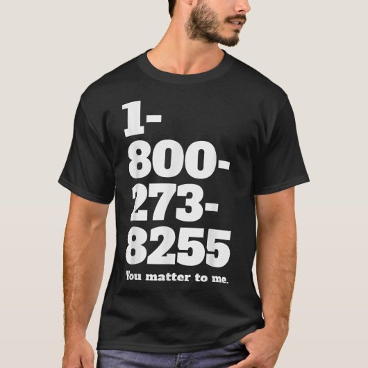 Suizid Hotline-Nummer T-Shirt (Vorderseite)
