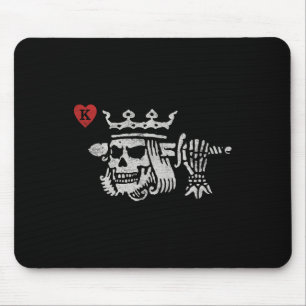 Suizid King of Hearts Skull Tragen Kronen-Poker Mousepad