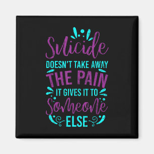 Suizid nimmt den Schmerz glücklich Bewusstsein nic Magnet