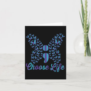 Suizid Prävention Awareness Choose Life Semicolon Karte
