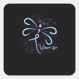 Suizid Prävention Awareness Draquelly Semicolon Quadratischer Aufkleber