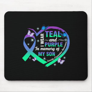 Suizid Prävention Awareness I Wear Teal Purple Fo Mousepad