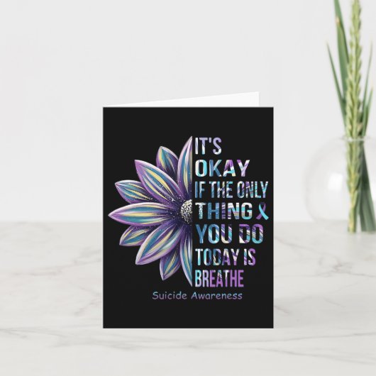 Suizid Präventions-Bewusstsein ist es okay, wenn d Karte (Vorderseite)