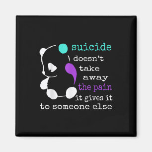 Suizid Schmerzen Semicolon Geschenk Suizidpräventi Magnet