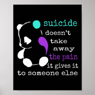 Suizid Schmerzen Semicolon Geschenk Suizidpräventi Poster