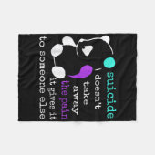 Suizid Schmerzen Semicolon Suizidprävention Awaren Fleecedecke (Vorderseite (Horizontal))