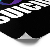Suizid Suizid Bewusstsein Ribbon Suizid Prävention Poster (Ecke)