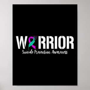 Suizid Warrior Lila Ribbon Suizidprävention A Poster