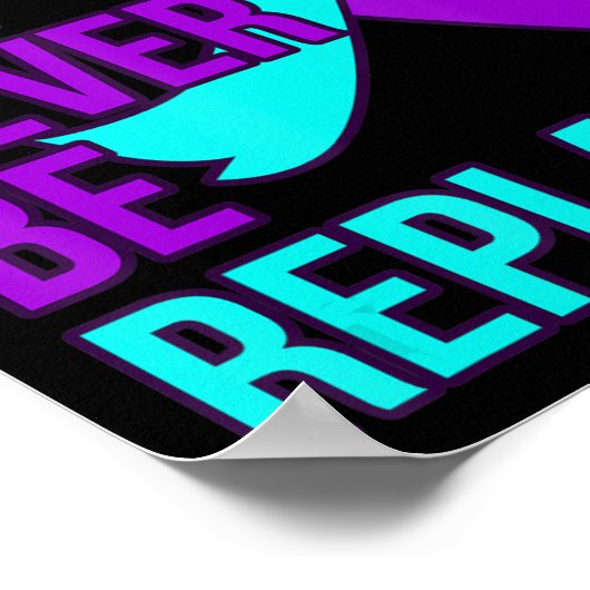 Suizidbewusstsein darf nie ersetzt werden poster (Ecke)