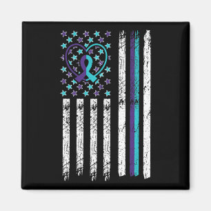 Suizidbewusstsein Flag Angst Psychische Gesundheit Magnet