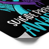 Suizidbewusstsein Flügel & Amp; Ribbon Suicide Poster (Ecke)
