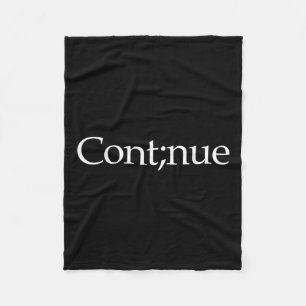 Suizidbewusstsein Fortsetzung des Semi Colon Suici Fleecedecke
