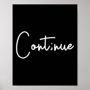 Suizidbewusstsein Fortsetzung des Semi Colon Suici Poster