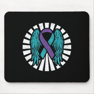 Suizidbewusstsein Prävention Engel Flügel Aquamari Mousepad