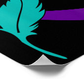 Suizidbewusstsein Prävention Lila Aquamarine Multi Poster (Ecke)