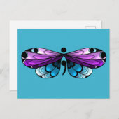 Suizidbewusstsein Schmetterling Semi-colon Postkar Postkarte (Vorne/Hinten)