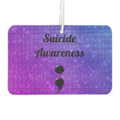 Suizidbewusstsein Schmetterling Semicolon Herz Autolufterfrischer (Rückseite)