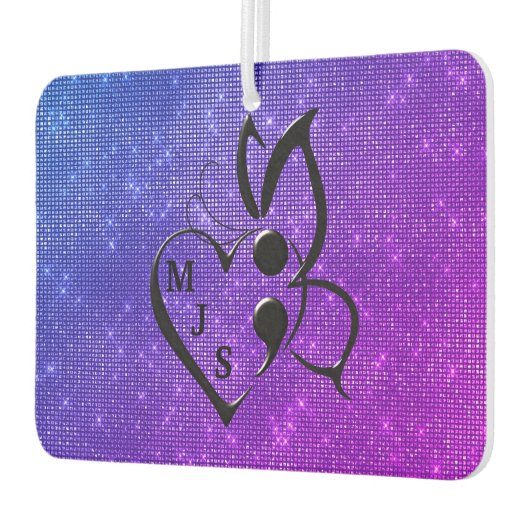 Suizidbewusstsein Schmetterling Semicolon Herz Autolufterfrischer (Links)