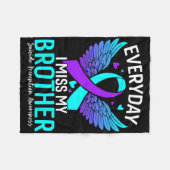 Suizidbewusstsein Shirt Bruder Suizidprävention Fleecedecke (Vorderseite (Horizontal))