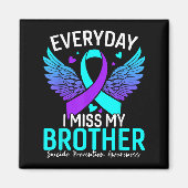 Suizidbewusstsein Shirt Bruder Suizidprävention Magnet (Vorne)