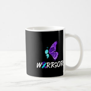 Suizidbewusstsein Shirt Semicolon Butterfly Suicid Kaffeetasse